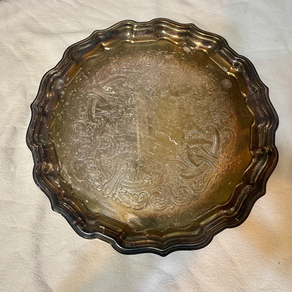 Elegant Silver Plated Serving Tray